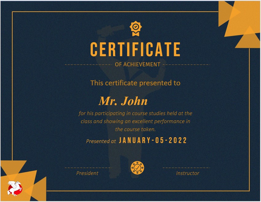 Certificate of Achievement Template