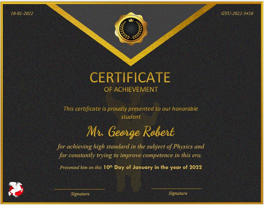 Modern Achievement Certificate Template