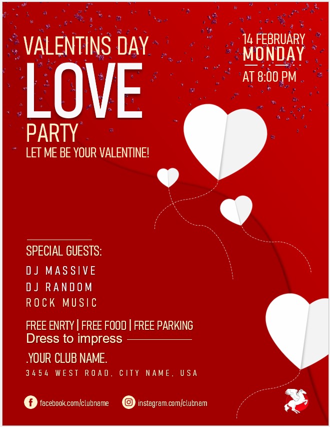 Vintage Valentine's Day Template